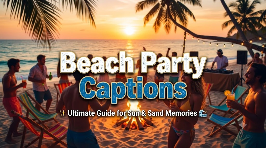 Beach Party Captions