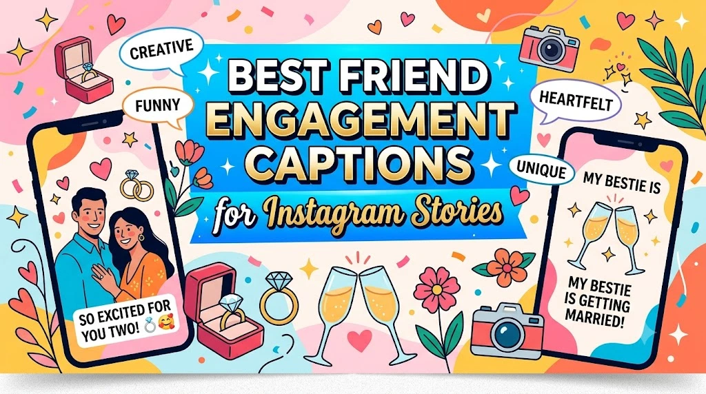 Best Friend Engagement Captions for Instagram Stories