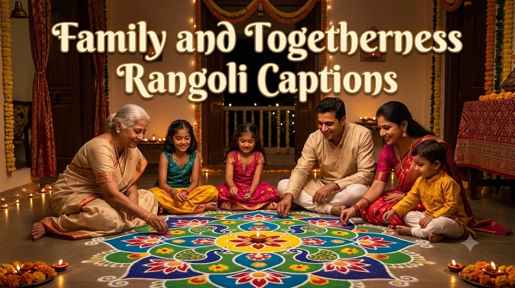 Family and Togetherness Rangoli Captions