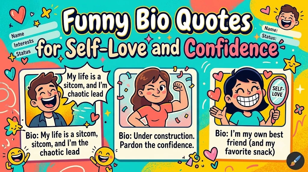 Funny Bio Quotes for Self-Love and Confidence