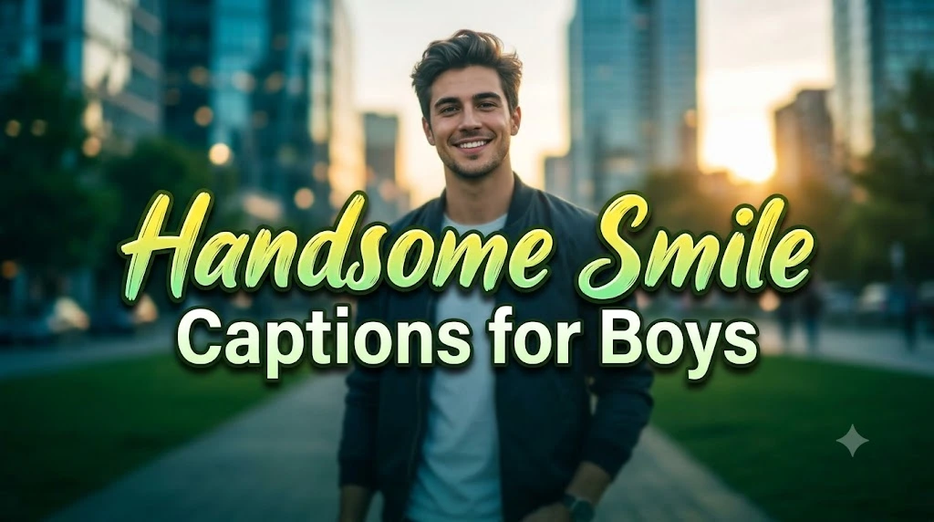 Handsome Smile Captions for Boys