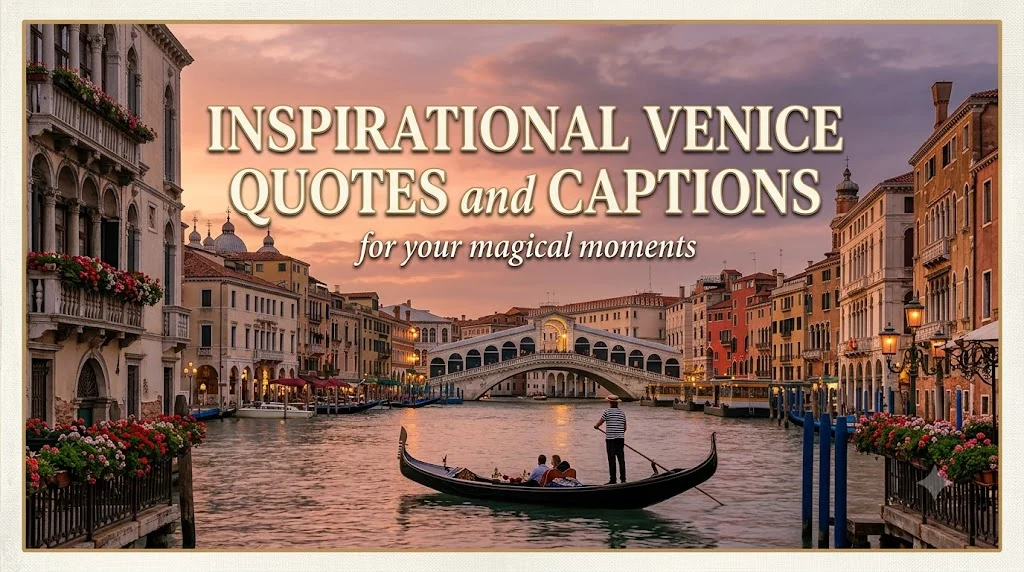 Inspirational Venice Quotes and Captions