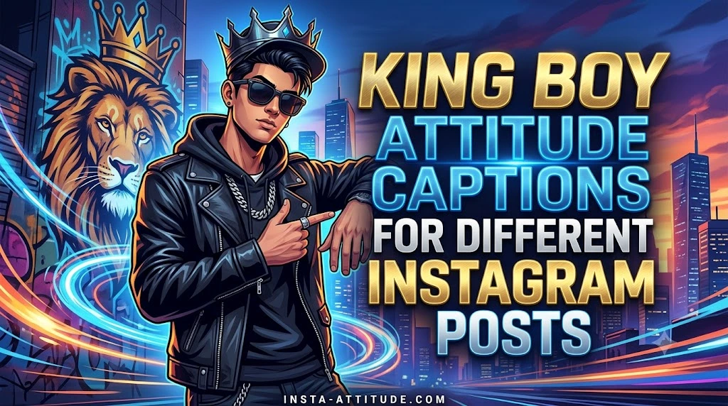 King Boy Attitude Captions for Different Instagram Posts