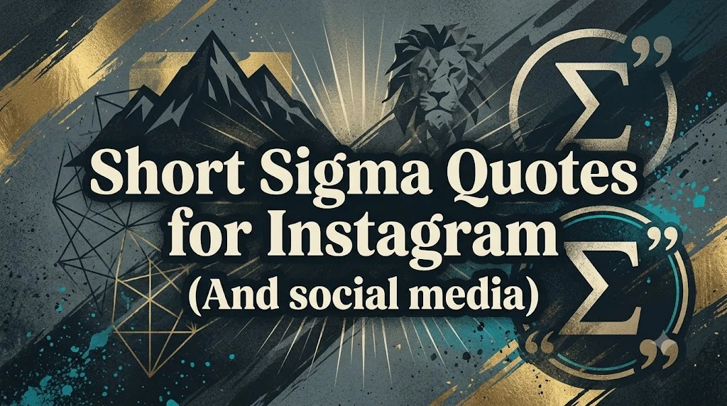 Short Sigma Quotes for Instagram