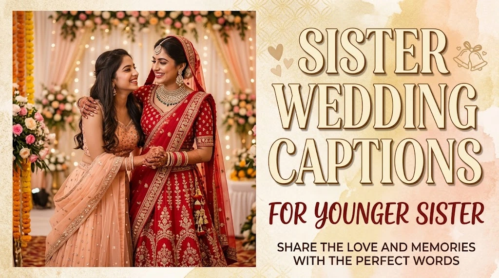 Sister Wedding Captions for Younger Sister