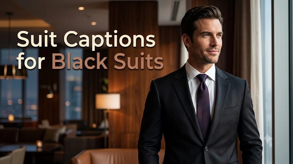 Suit Captions for Black Suits