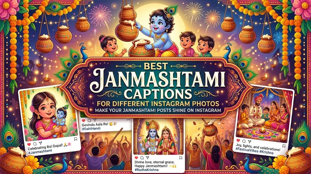 Best Janmashtami Captions for Different Instagram Photos
