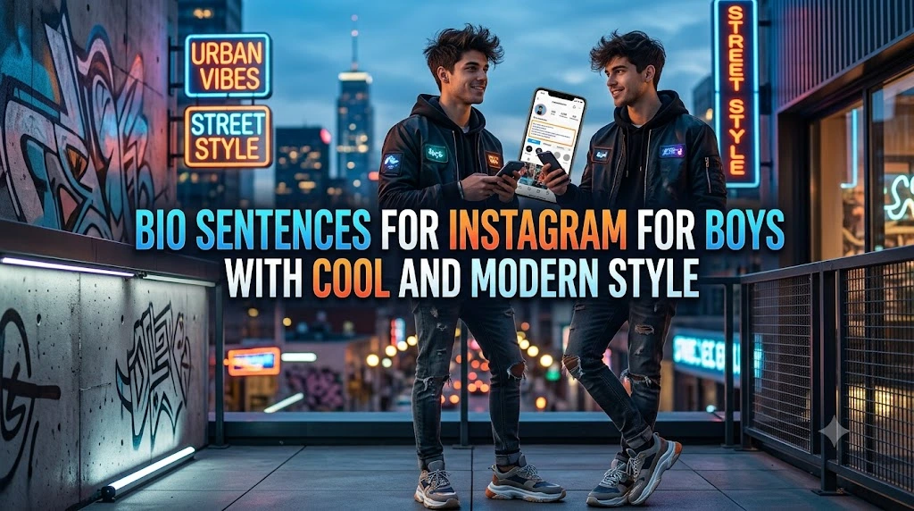 Bio Sentences for Instagram for Boys With Cool and Modern Style