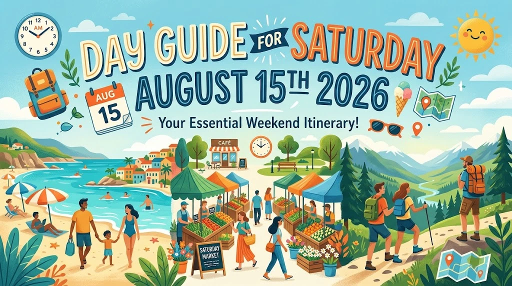 Day Guide for Saturday August 15th 2026