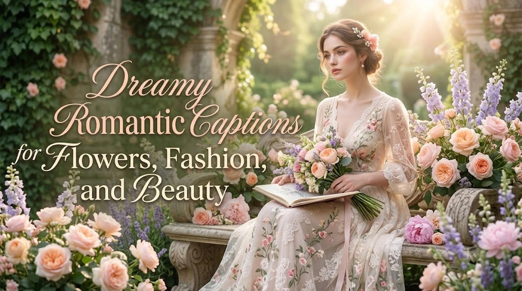 Dreamy Romantic Captions for Flowers, Fashion, and Beauty