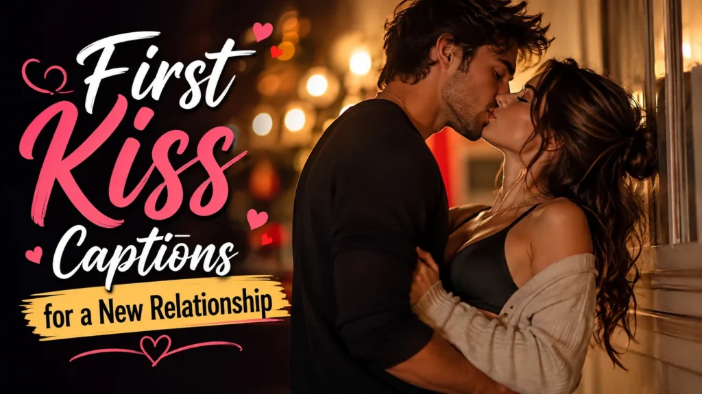 First Kiss Captions for a New Relationship