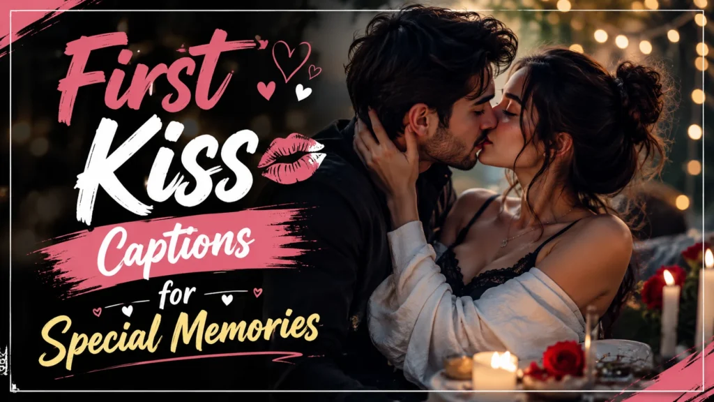 First Kiss Captions for Special Memories