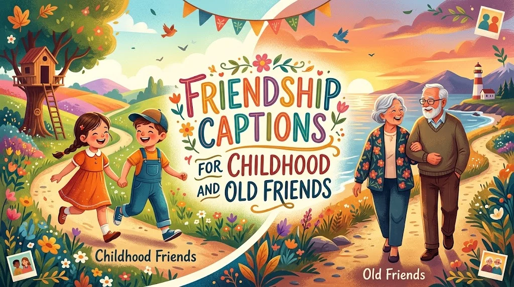 Friendship Captions for Childhood and Old Friends