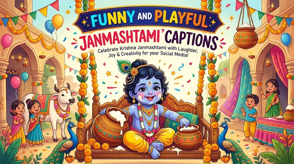 Funny and Playful Janmashtami Captions
