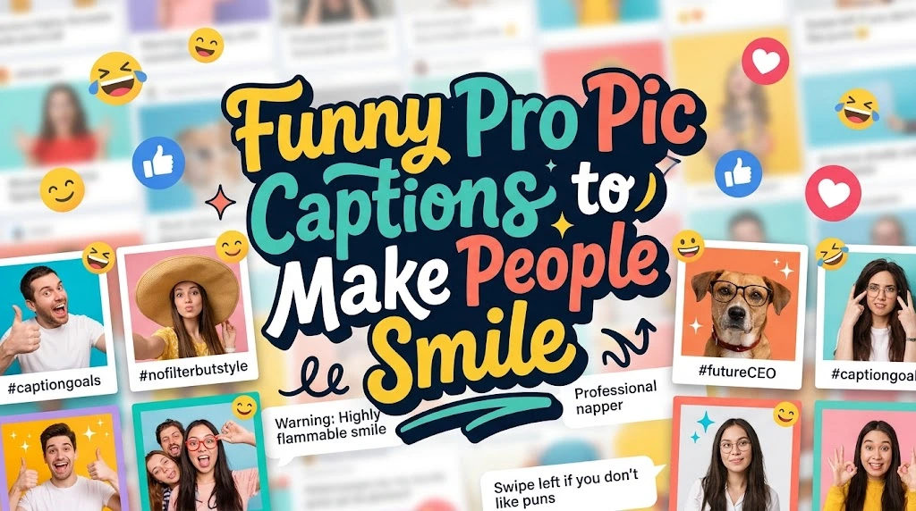 Funny Pro Pic Captions to Make People Smile