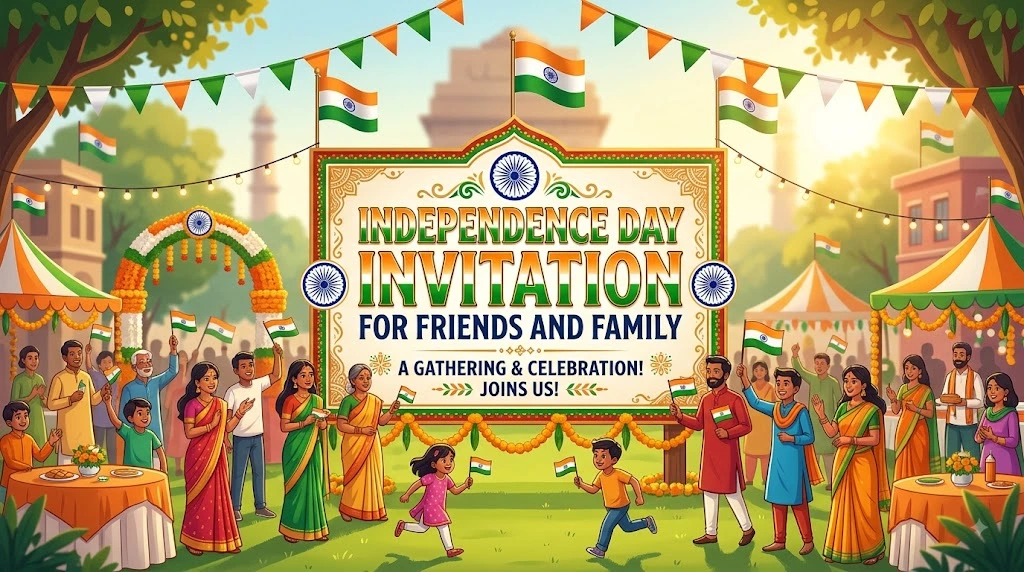 Independence Day Invitation for Friends and Family