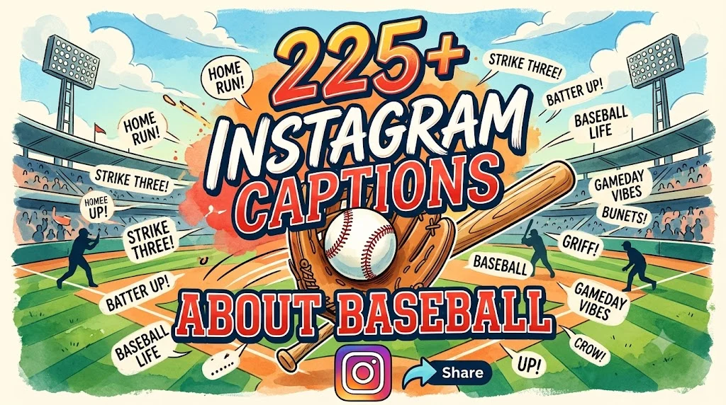 225+ instagram captions about baseball