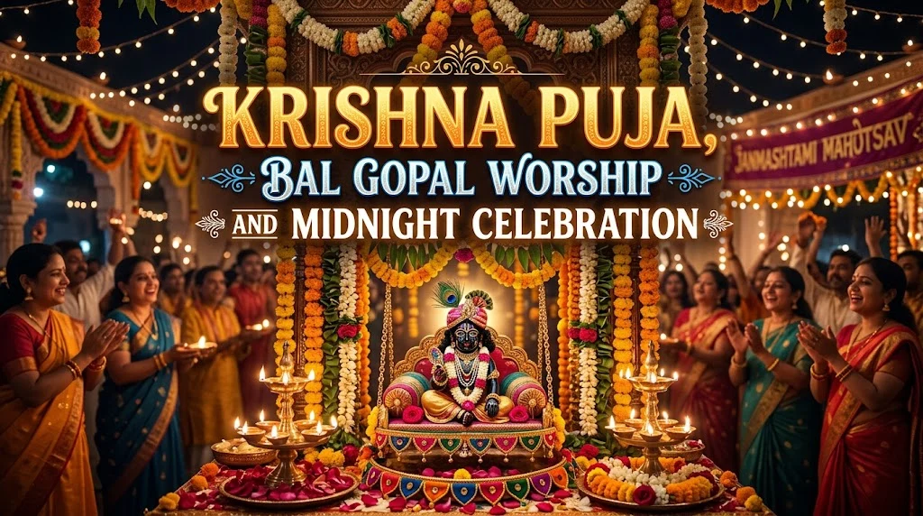 Krishna Puja, Bal Gopal Worship and Midnight Celebration