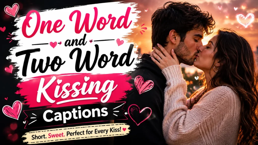 One Word and Two Word Kissing Captions