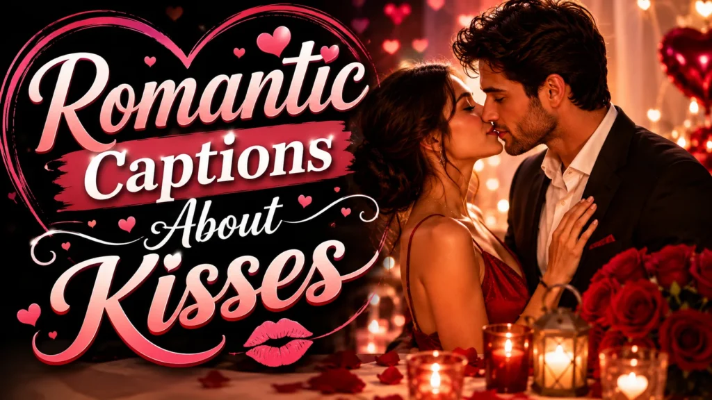 Romantic Captions About Kisses