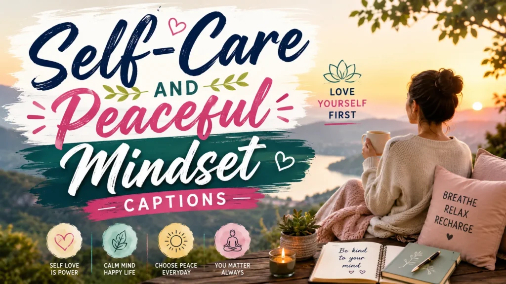 Self-Care and Peaceful Mindset Captions