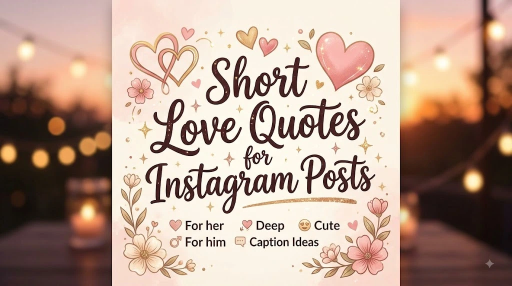 Short Love Quotes for Instagram Posts