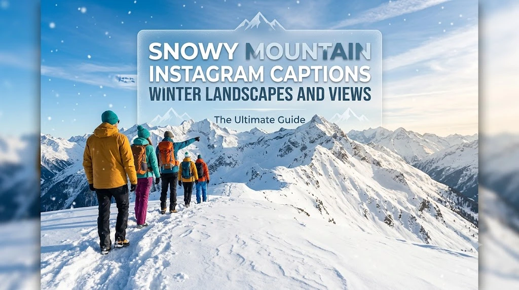 Snowy Mountain Instagram Captions for Winter Landscapes and Views