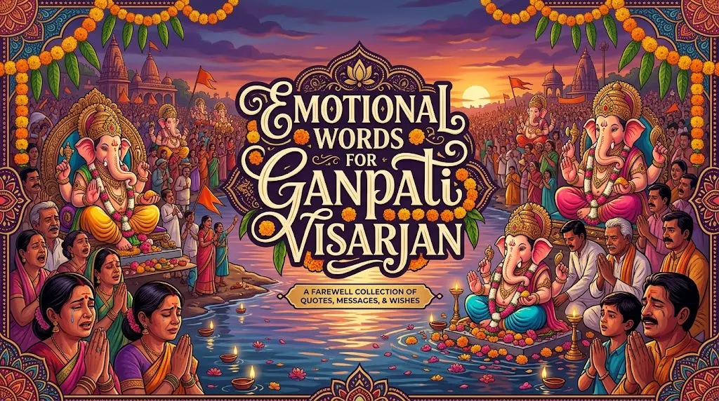 Emotional Words for Ganpati Visarjan